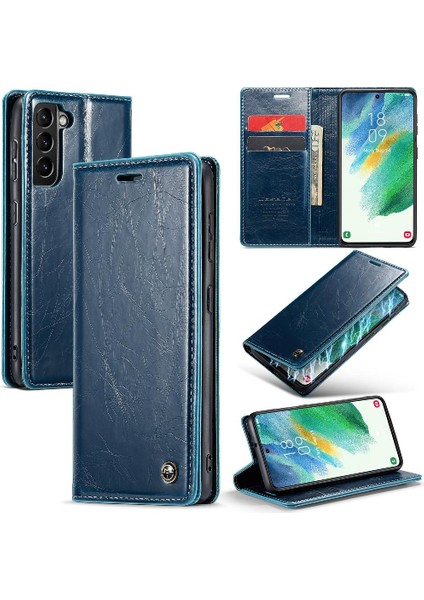 SZY Market Samsung Galaxy S21 Fe Kart Tutucu Kickstand Manyetik Pu Için Flip Case (Yurt Dışından)