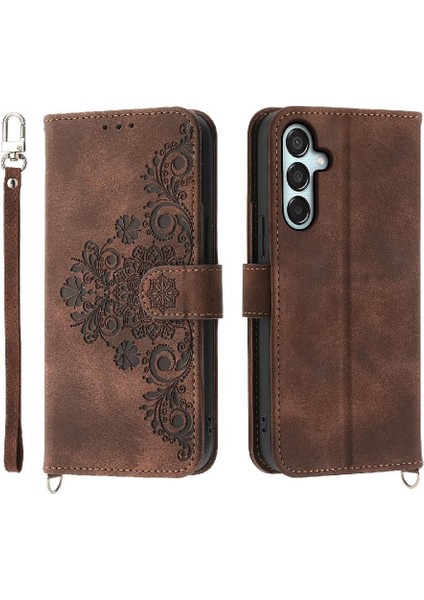 Samsung Galaxy Flip Kabartmalı Darbeye Bileklik Çoklu Için Flip Case (Yurt Dışından)