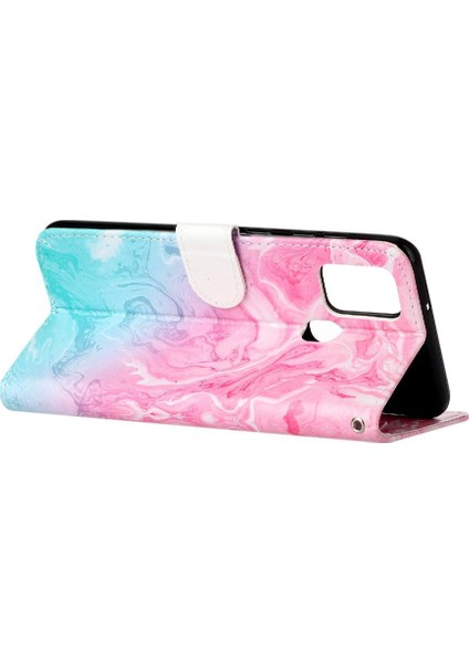 Samsung Galaxy A21S Tam Koruma Için Flip Case Mermer Desen Manyetik (Yurt Dışından) fiyatları