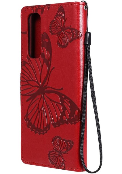 Kart Yuvası Standı Pu ile Oppo Reno4 Pro 4g Manyetik Kapak Için Flip Case (Yurt Dışından)