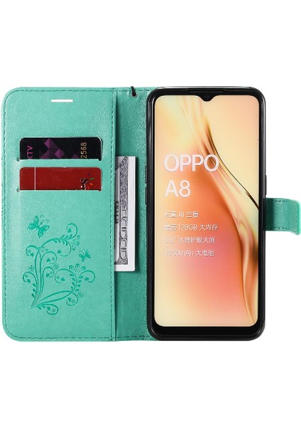 Oppo A8 Için Flip Case/oppo 2020 Flip Kickstand Kart Yuvası Standı ile Kapak (Yurt Dışından)