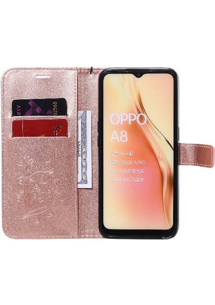 Oppo A8 Için Flip Case/oppo 2020 Flip Kickstand Kart Yuvası Standı ile Kapak (Yurt Dışından)