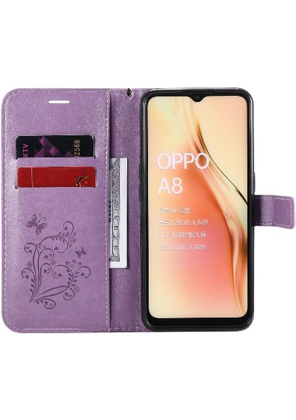 Oppo A8 Için Flip Case/oppo 2020 Flip Kickstand Kart Yuvası Standı ile Kapak (Yurt Dışından)