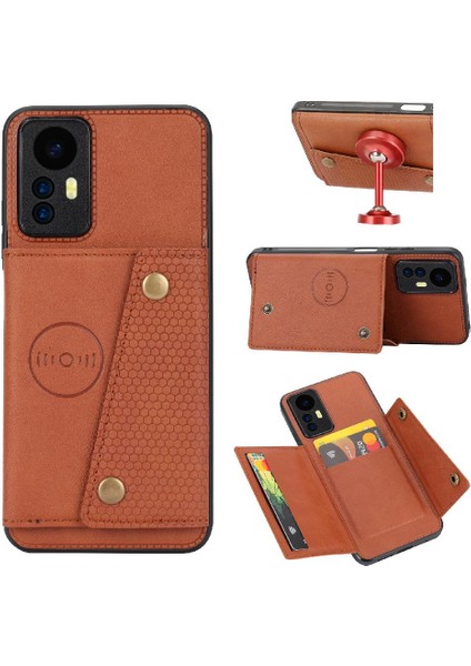 Cüzdan Durumda Xiaomi Redmi Not 12S Cüzdan Durumda Kart Tutucu Kickstand Içinde (Yurt Dışından)