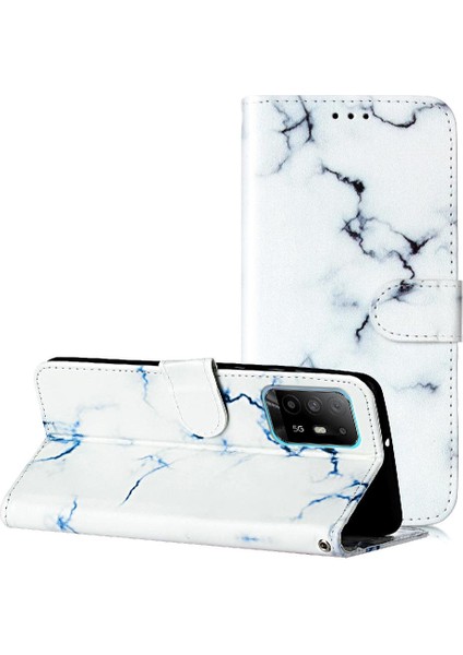 Oppo Oppo 5z Manyetik Mermer Desen Tam Koruma Kartı Pu Için Flip Case (Yurt Dışından)