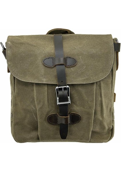 31487 Mumlanmış Kanvas Retro Omuz Çantası Haki