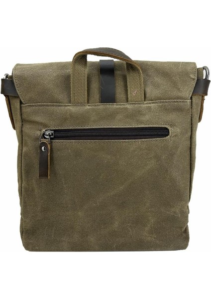 31487 Mumlanmış Kanvas Retro Omuz Çantası Haki modelleri