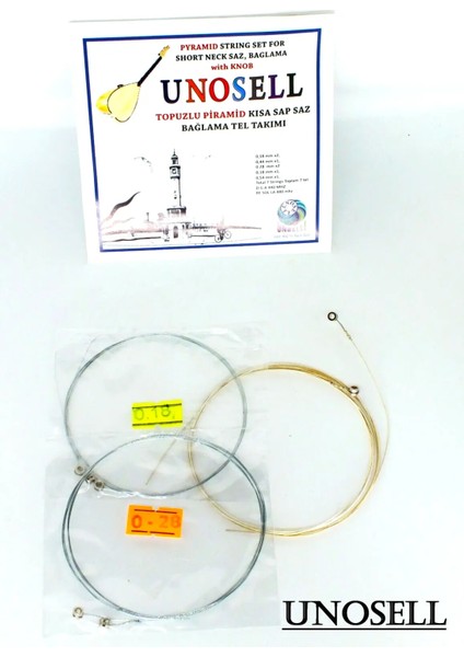Pyramid Topuzlu Kısa Sap 0.18 mm Saz Bağlama Teli