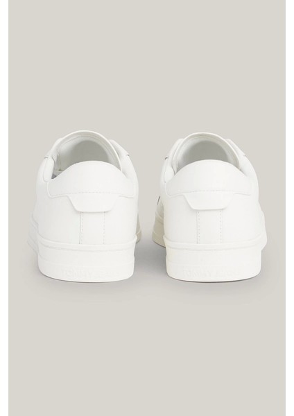 Erkek Low Cups Deri Beyaz Sneaker