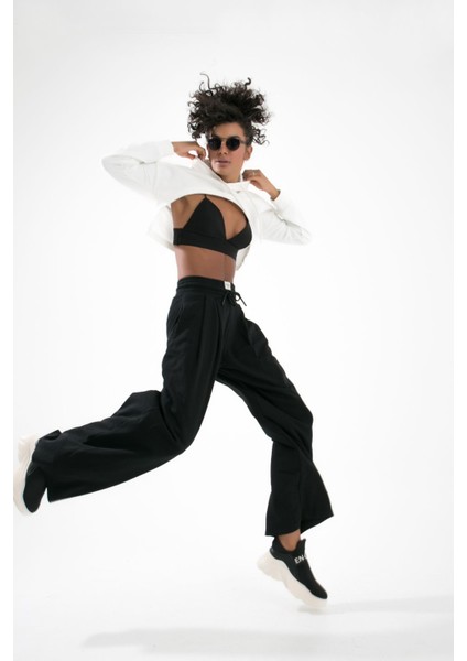 Boll Ekstra Bol Paça Pileli Palazzo Uzun Eşofman Altı Pantolon indirimleri