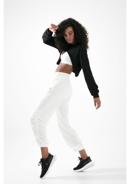 Tunnel Paça Lastikli Paça Yanı Biye Detaylı Geniş Kemerli Beli Lastikli Jogger Unisex Eşofman