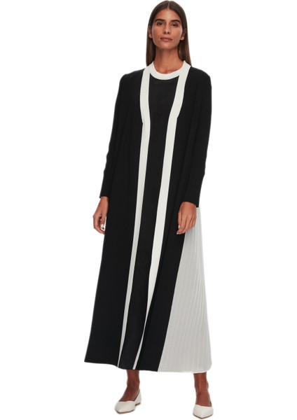 Arkası Şifon Plise Triko Uzun Hırka fiyatları