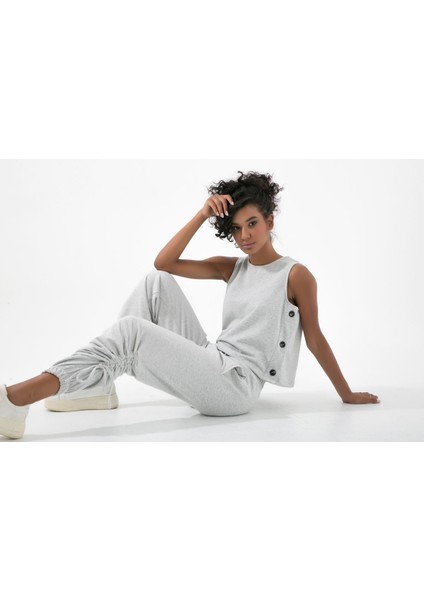 Tunnel Paça Lastikli Paça Yanı Biye Detaylı Geniş Kemerli Beli Lastikli Jogger Unisex Eşofman
