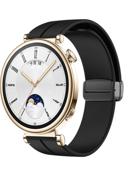 -Huawei Watch Gt 3 Elegant Modeline Uyumlu -Magnet SILIKON KORDON - 20MM