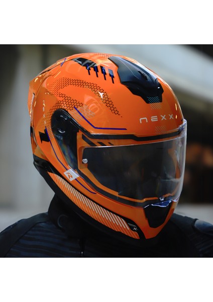 Y.100R Baron Mat Mor Kask Şeffaf Cam