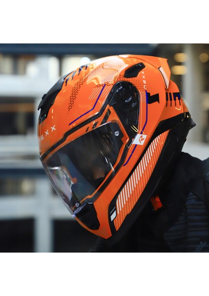 Y.100R Baron Mat Mor Kask Şeffaf Cam fırsatları