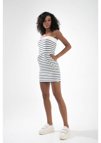 Fav Straplez Mevsimlik Mini Sweat Elbise