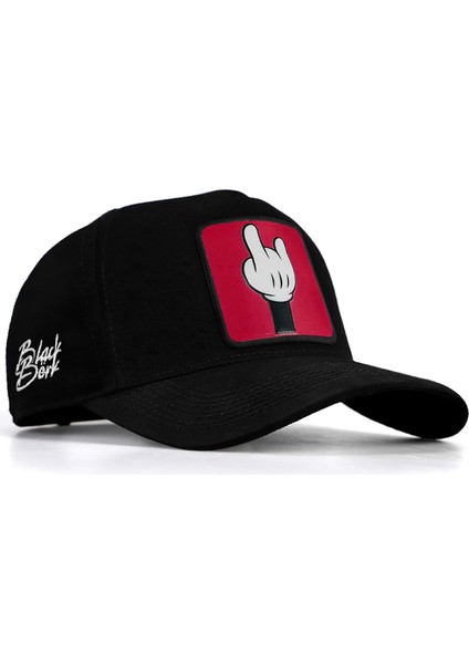 V1 Baseball Parmak - 1 Kod Logolu Unisex Siyah Şapka (Cap)