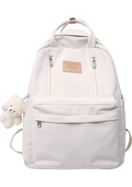 Dake Julyccıno Işlevli Çift Fermuarlı Kadın Sırt Çantası Öğrenci Omuz Çantası Kore Tarzı Okul Çantası (Yurt Dışından)