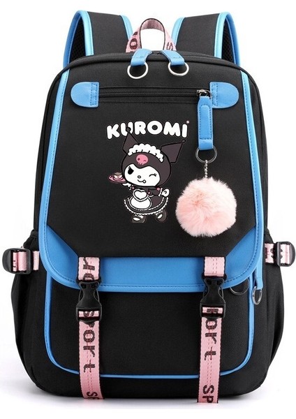 Linpu-Hb Kulomi Okul Çantası Ortaokul Kadın Kore Versiyonu Büyük Kapasiteli Rahat Hafif Sırt Çantası Ilkokul Öğrencileri Üçüncü Ila Altıncı Sınıf Sırt Çantası (Yurt Dışından)