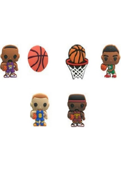 6 Adet Terlik Süsleri Set Basketçi Seti