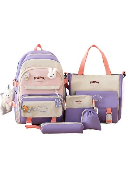 2023 Oxford Kumaş Öğrenci Beş Parçalı Okul Çantası (Yurt Dışından)