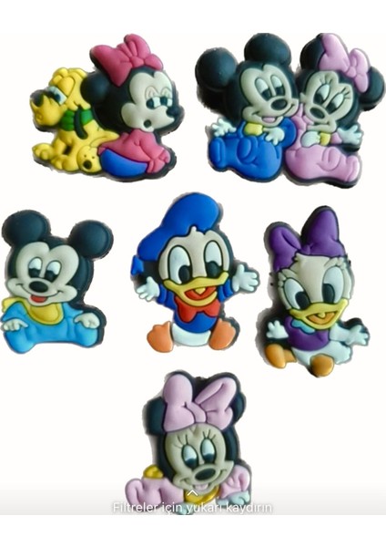 6 Adet Terlik Süsleri Mickey Disney