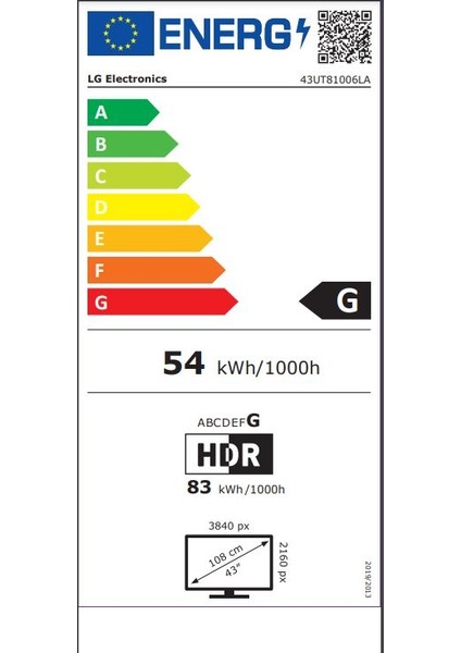 43UT8100 43" 109 Ekran Uydu Alıcılı 4K Ultra HD Smart LED TV