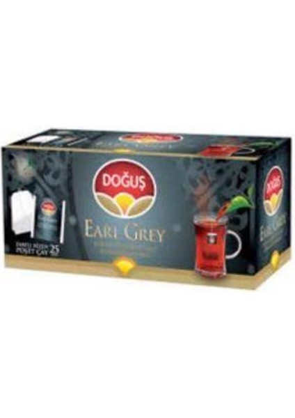 Early Grey Süzen Poşet Çay 25 adet Bir paket