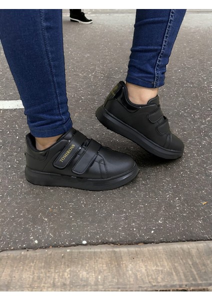 Noah Siyah Garantili Unisex Çocuk Cırtlı Rahat Günlük Sneaker Ayakkabı Noah-6327 modelleri