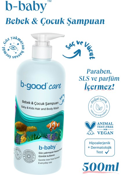 b-good Bebek & Çocuk Saç ve Vücut Şampuanı 500 ml