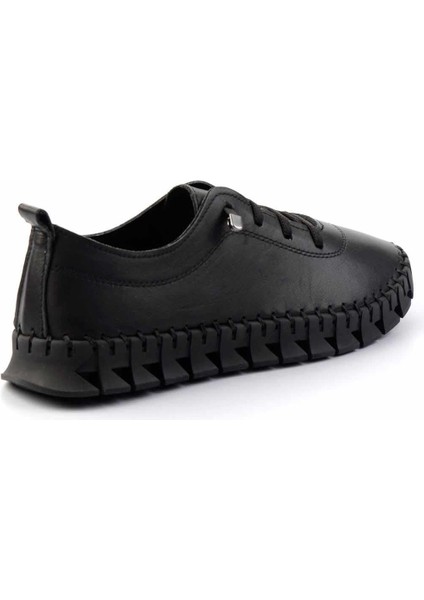 Siyah Hakiki Deri Kadın Sneaker K01331081003 fırsatları