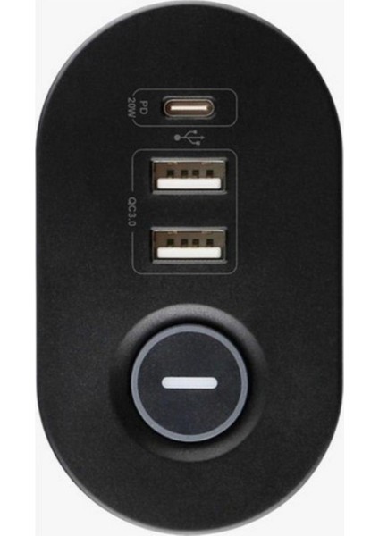 Ftr-19 Isıya Dayanıklı Çocuk Koruma 3'lü 2 Usb 1 x-Type C Akım Kablo Termal Akım Korumalı Priz