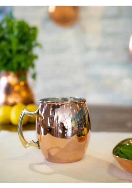 Bakır Kupa Bardak Kalaysız Tombul Model Parlak Renk (2'li) fiyatları