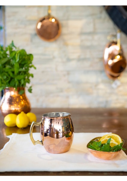 Bakır Kupa Bardak Kalaysız Tombul Model Parlak Renk (2'li) fırsatları