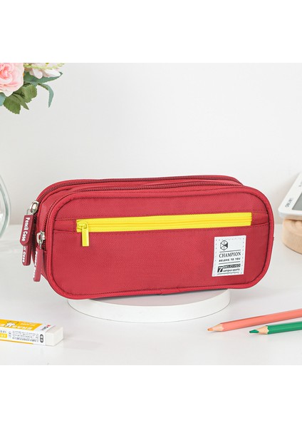 Büyük Kapasiteli Kırtasiye Kutusu, Çift Katmanlı, Çok Fonksiyonlu Öğrenci Kalem Kutusu, Ilkokul ve Ortaokul Öğrencileri Için Kalem Kutusu (Yurt Dışından)