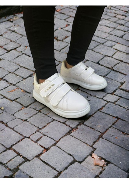 Noah Beyaz Garantili Unisex Çocuk Cırtlı Rahat Günlük Sneaker Ayakkabı Noah-6327 modelleri