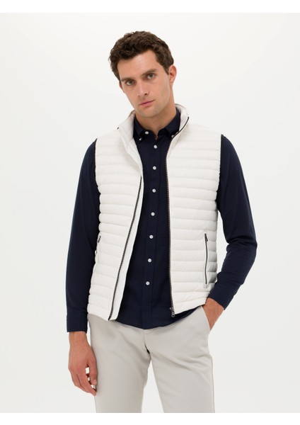 Erkek Beyaz İnce Kapitone Mont Yelek 50266336-VR013