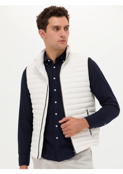 Erkek Beyaz İnce Kapitone Mont Yelek 50266336-VR013 fiyatları