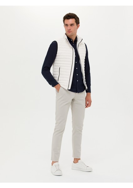 Erkek Beyaz İnce Kapitone Mont Yelek 50266336-VR013 fırsatları