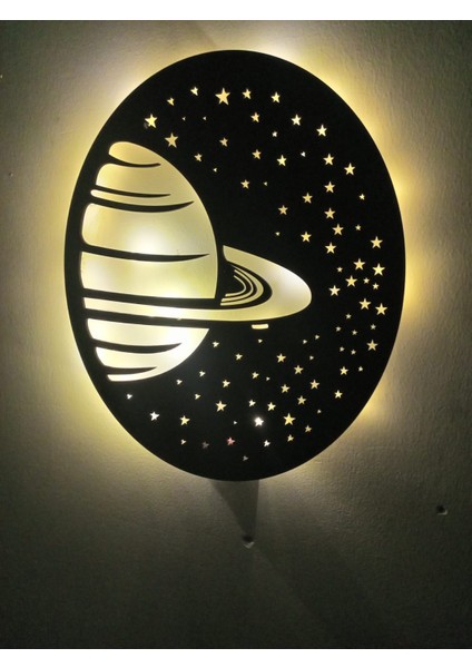 Uzay Peri Led'li Gün Işıklı Uzay Dekorlu Çocuk - Genç Odası 30 x 35 cm