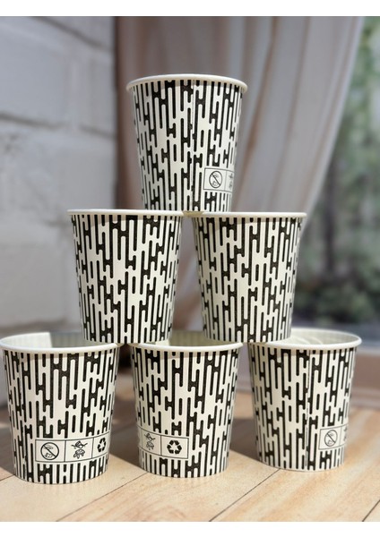 6.5 Oz Karton Bardak +Karıştırıcı
