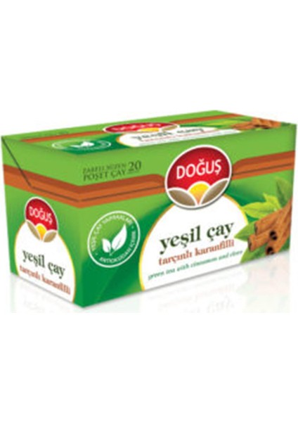 Yeşil Çay Tarçınlı Karanfilli Poşet 20X1.75G