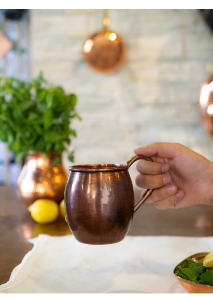 Bakır Kupa Bardak Kalaysız Tombul Model Oksitli Renk (2'li) fiyatları