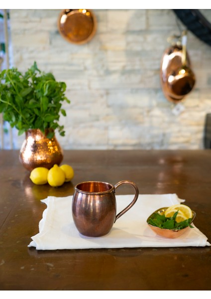 Bakır Kupa Bardak Kalaysız Tombul Model Oksitli Renk (2'li) modelleri