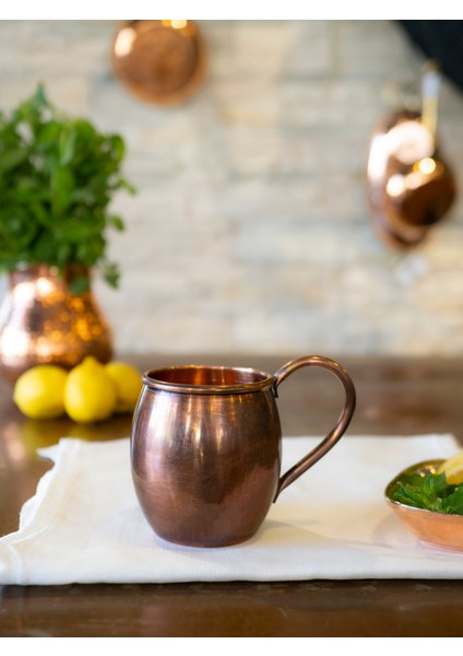 Bakır Kupa Bardak Kalaysız Tombul Model Oksitli Renk (2'li) indirimleri