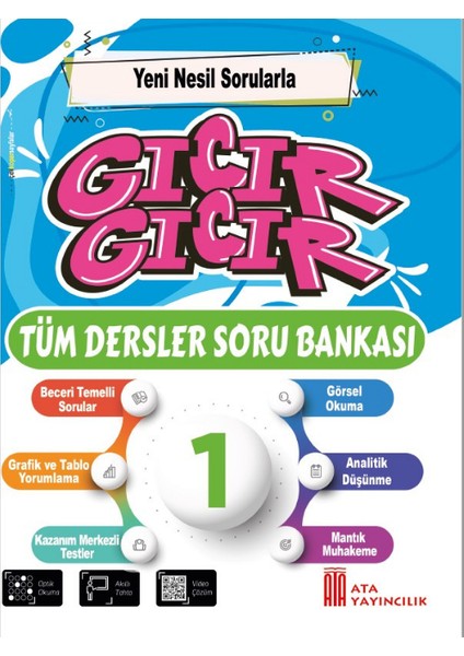 Ata Yayıncılık 1. Sınıf Kodlama - Resfebe - Gıcır Gıcır Tüm Dersler Soru Bankası