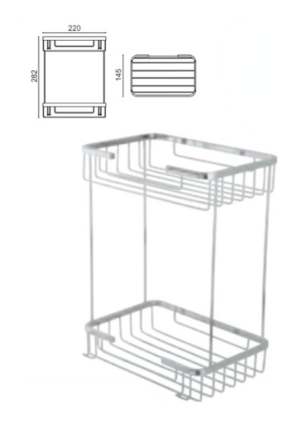 Taci Ikili 22X15 Sabunluk ve Şampuanlık