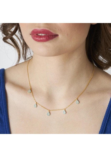 Beşli Su Damlası Kolye fırsatları