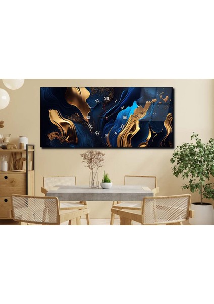 Yatay Ortadan Saatli Sanat ve Doğa Temalı Cam Tablo YSOS046 fırsatları